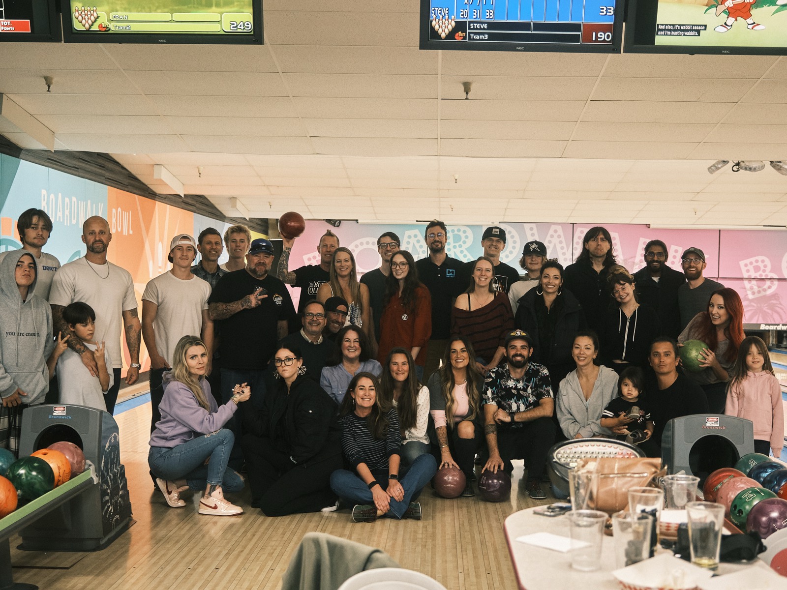The whole crew, Boardwalk Bowl